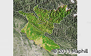 Satellite Map of Bheri, semi-desaturated