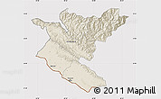 Shaded Relief Map of Bheri, cropped outside