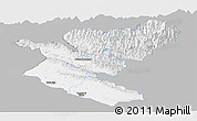 Gray Panoramic Map of Bheri, single color outside