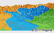 Political Panoramic Map of Bheri