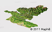 Satellite Panoramic Map of Bheri, cropped outside