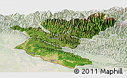 Satellite Panoramic Map of Bheri, lighten