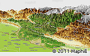 Satellite Panoramic Map of Bheri, physical outside