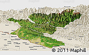Satellite Panoramic Map of Bheri, shaded relief outside
