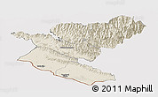 Shaded Relief Panoramic Map of Bheri, cropped outside