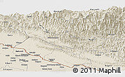 Shaded Relief Panoramic Map of Bheri