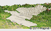 Shaded Relief Panoramic Map of Bheri, satellite outside