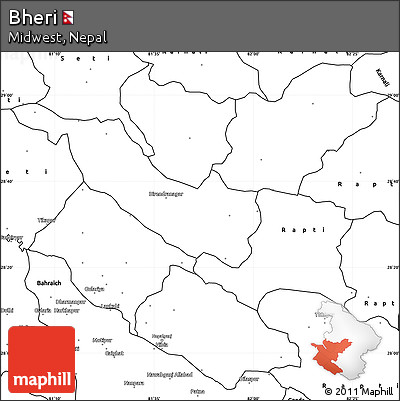 Blank Simple Map of Bheri