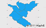 Political Simple Map of Bheri, cropped outside