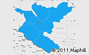 Political Simple Map of Bheri, single color outside, borders and labels