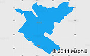 Political Simple Map of Bheri, single color outside