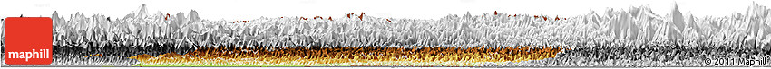 Physical Horizon Map of Midwest, desaturated