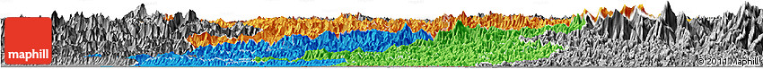 Political Horizon Map of Midwest, desaturated