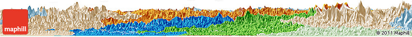 Political Horizon Map of Midwest, lighten