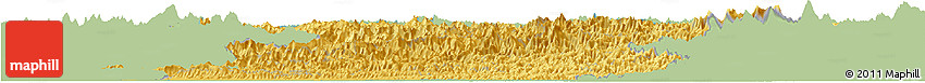 Savanna Style Horizon Map of Midwest, single color outside