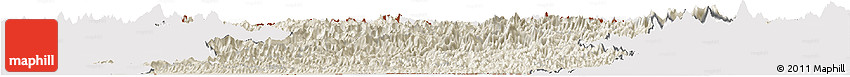 Shaded Relief Horizon Map of Midwest, cropped outside