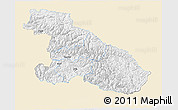 Classic Style 3D Map of Karnali, single color outside
