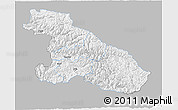 Gray 3D Map of Karnali, single color outside