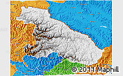 Physical 3D Map of Karnali, political outside