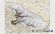 Physical 3D Map of Karnali, shaded relief outside