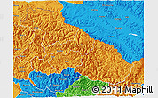 Political 3D Map of Karnali