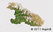 Satellite 3D Map of Karnali, cropped outside