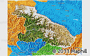 Satellite 3D Map of Karnali, political outside