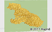 Savanna Style 3D Map of Karnali, single color outside