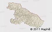 Shaded Relief 3D Map of Karnali, cropped outside