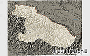 Shaded Relief 3D Map of Karnali, darken