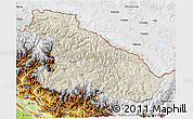 Shaded Relief 3D Map of Karnali, physical outside