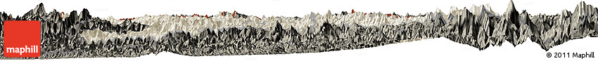 Shaded Relief Horizon Map of Karnali, darken Shaded Relief Horizon Map of Karnali, darken