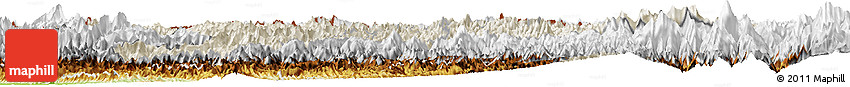Shaded Relief Horizon Map of Karnali, physical outside