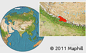 Satellite Location Map of Karnali