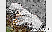 Physical Map of Karnali, darken