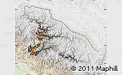 Physical Map of Karnali, lighten