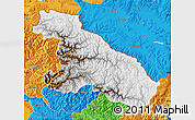 Physical Map of Karnali, political outside