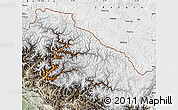 Physical Map of Karnali, semi-desaturated