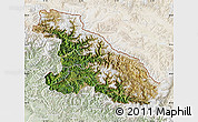 Satellite Map of Karnali, lighten