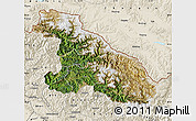Satellite Map of Karnali, shaded relief outside