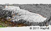 Physical Panoramic Map of Karnali, darken