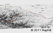 Physical Panoramic Map of Karnali, desaturated