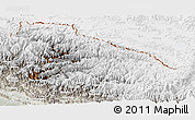 Physical Panoramic Map of Karnali, lighten, semi-desaturated