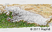 Physical Panoramic Map of Karnali, satellite outside