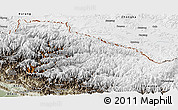 Physical Panoramic Map of Karnali, semi-desaturated