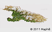Satellite Panoramic Map of Karnali, cropped outside