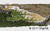 Satellite Panoramic Map of Karnali, darken
