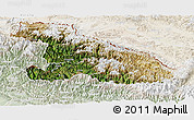Satellite Panoramic Map of Karnali, lighten