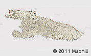 Shaded Relief Panoramic Map of Karnali, cropped outside