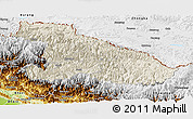 Shaded Relief Panoramic Map of Karnali, physical outside